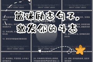篮球训练励志文案怎么写简短